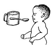Donner des liquides à un bébé avec une cuillère