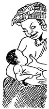 Une mère allaite son bébé